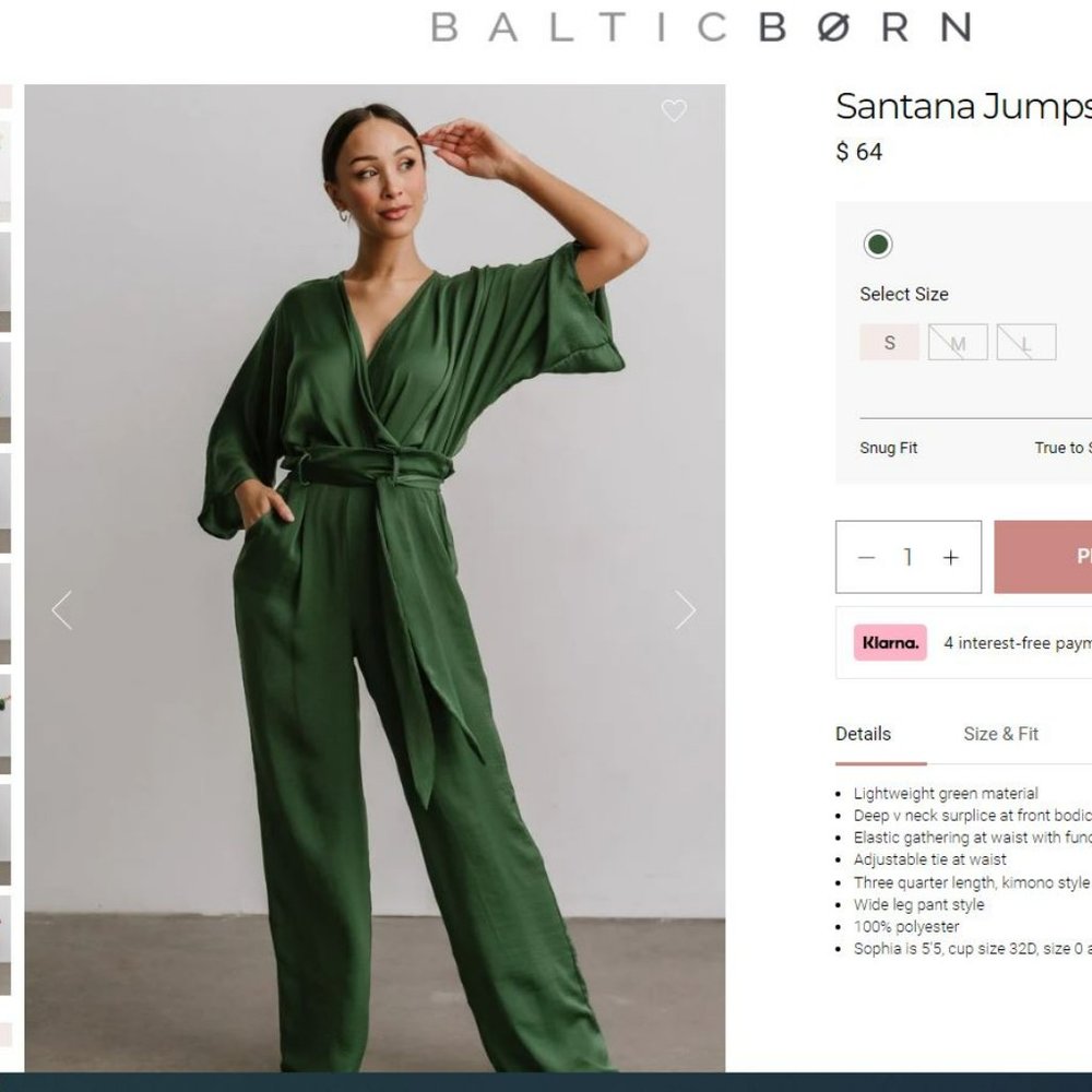 Santana Jumpsuit (Purchased from baltic born)